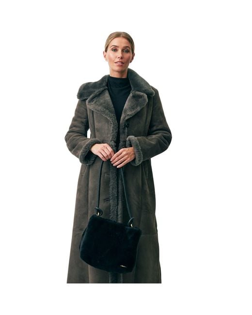 Owen Barry Black Sheepskin Shoulder Bag Hooper Bag Bag