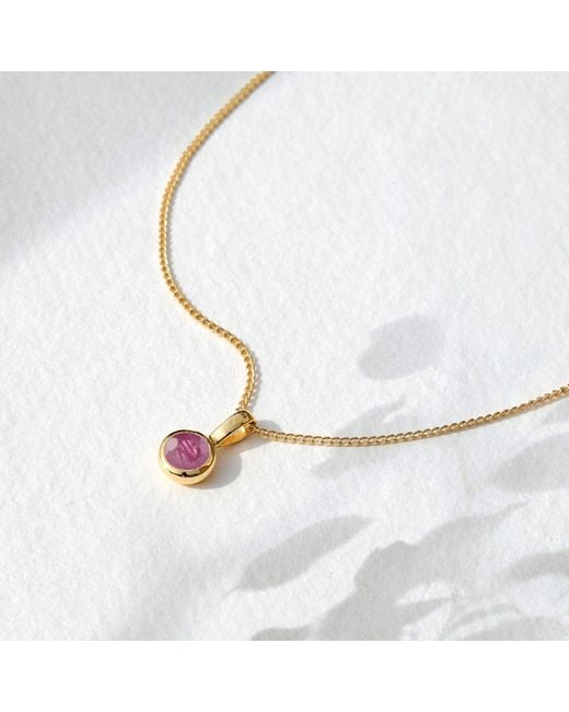 Charlotte's Web Jewellery Metallic July Birthstone Charm Vermeil Necklace