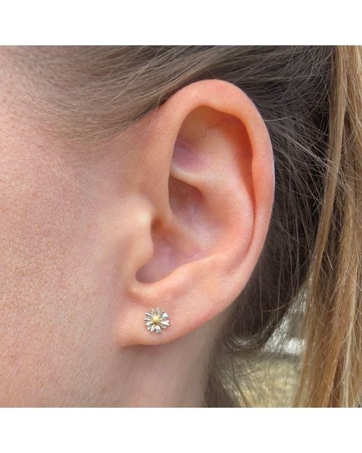 Lee Renee White Daisy Earrings –