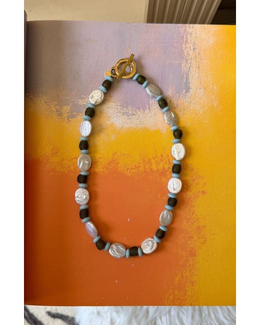 Sccollection Black Azure & Pearl Necklace
