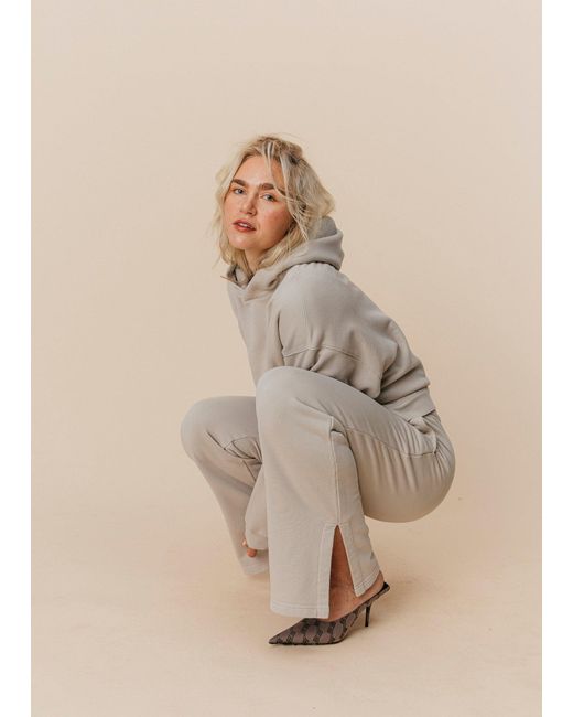 Ocio Leisurewear White Neutrals Flare Pant