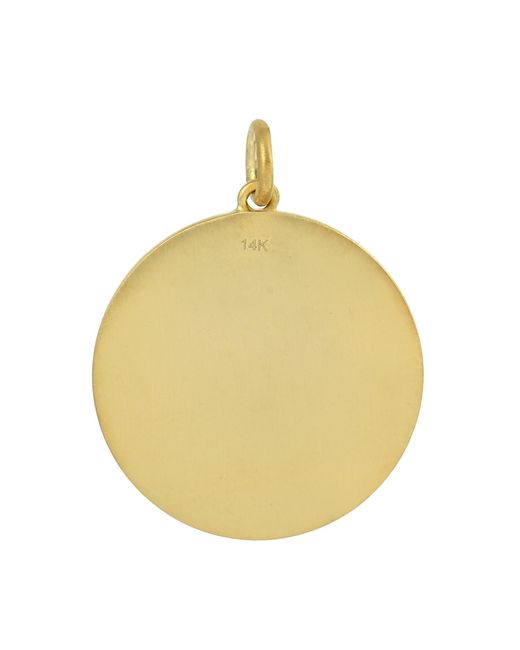 Artisan Metallic Diamond Lotus Medallion Pendant