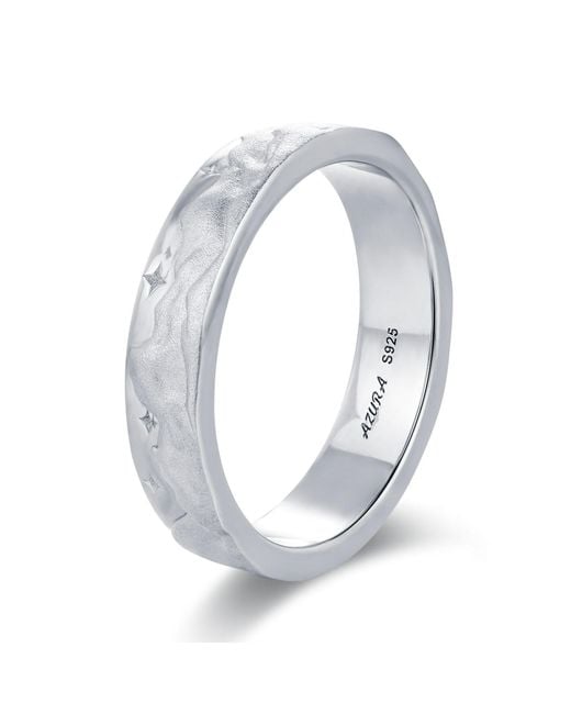 Azura Jewelry New York Gray Eternal Peaks Band Vermeil