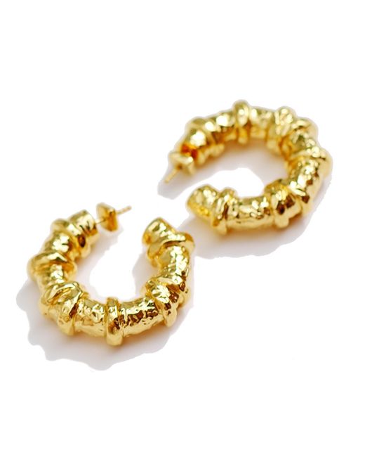 Krush Metallic Raina Chunky Adorned Hoops
