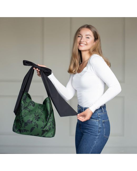 RainSisters Green Secret Forest Bow Tote Bag