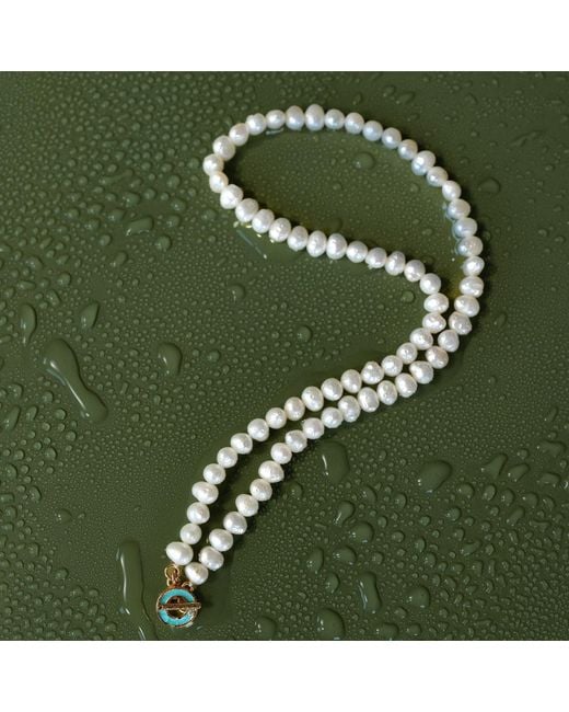 Leeada Jewelry Metallic Tropez Pearl Necklace