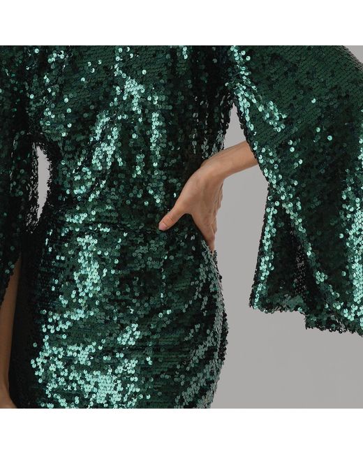 Sanctumum Green Sienna Open Back Cocktail Party Dress Mini