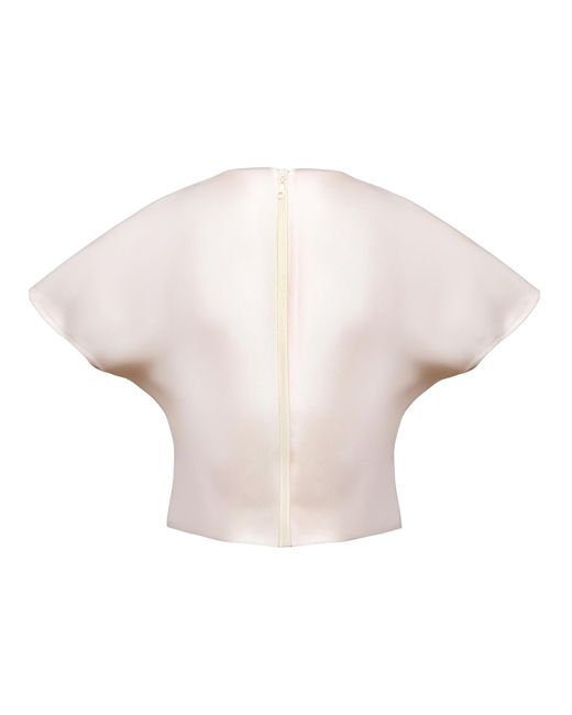Madebyza Pink Sculptural Top With Bow Details
