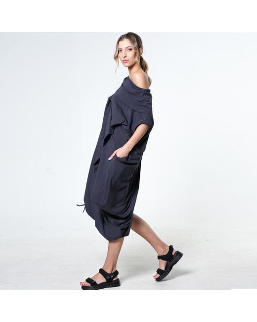 Metamorph Blue Oversized Maxi Dress
