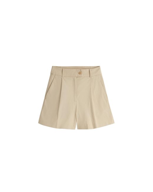 Victoria Paulsen Natural Neutrals Christina High Rise Pleated Wide Short