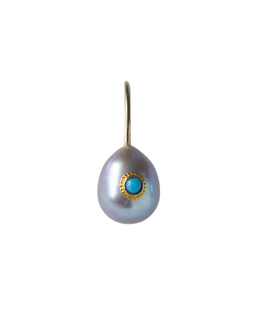 Bombyx House Blue Pearl Hook Earrings