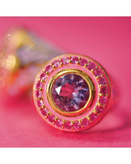 Après Youth Pink Firework Statement Ring Ruby