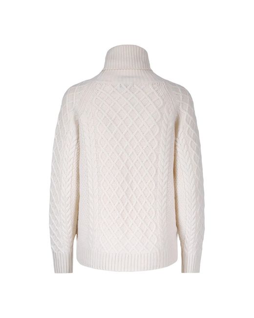 tirillm White Celina Cable Knitted Pullover