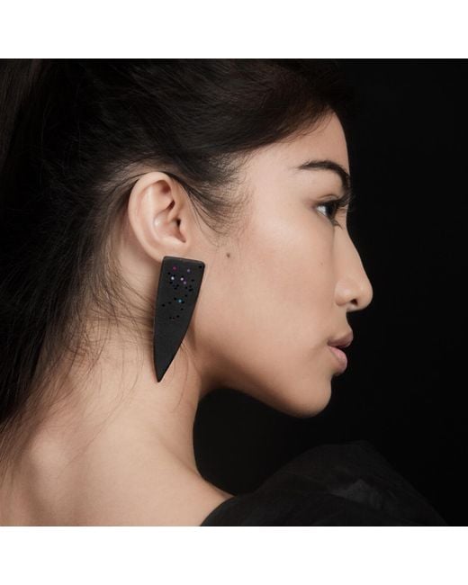 Babaloo Blue Obsidian Dagger Earrings