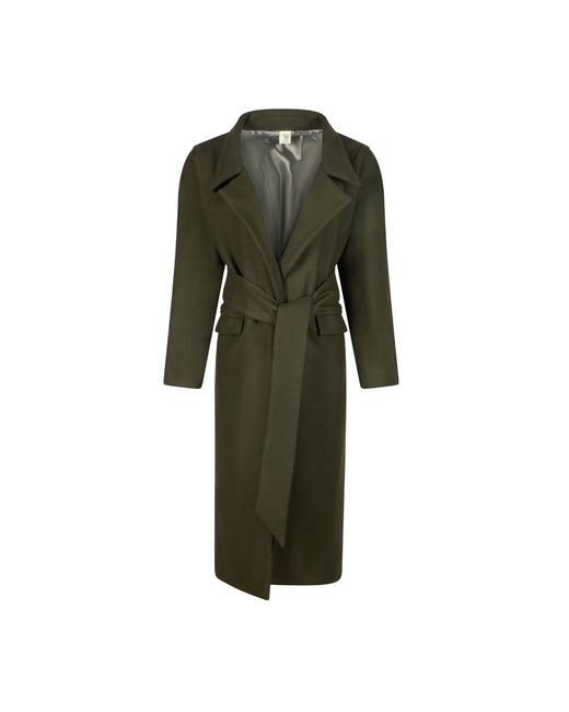 NUMBAT Green Ivy Long Coat With Removable Belt