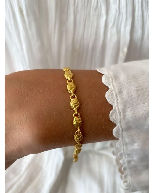 Opium Jewels Metallic Golden Nugget Bracelet