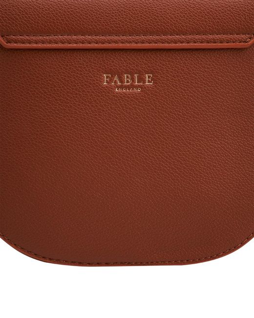 Fable England Brown Beth Saddle Crossbody Bag