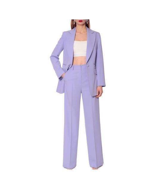AGGI by HALEWSKI Purple Suzie Lavender High Waist Wide Leg Trousers