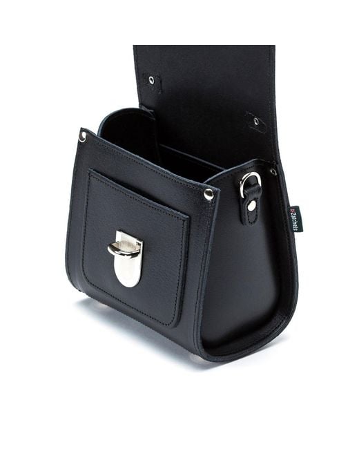 Zatchels Blue Handmade Leather Sugarcube Plus