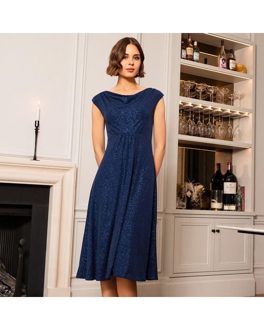 Alie Street London Blue Darcie Cowl Neck