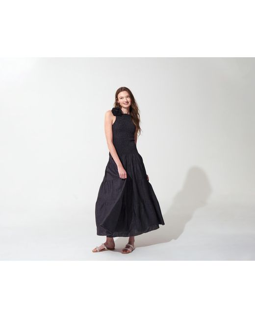 MARICEL Red Valentina Linen Maxi Dress