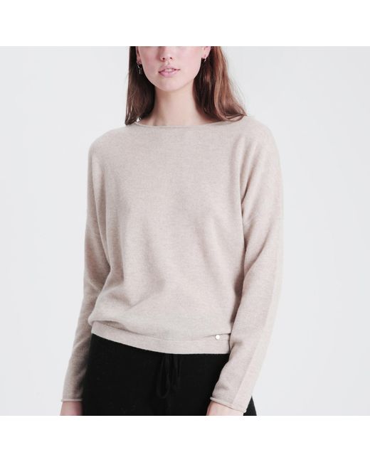 tirillm Gray Ally Cashmere Boatneck Pullover