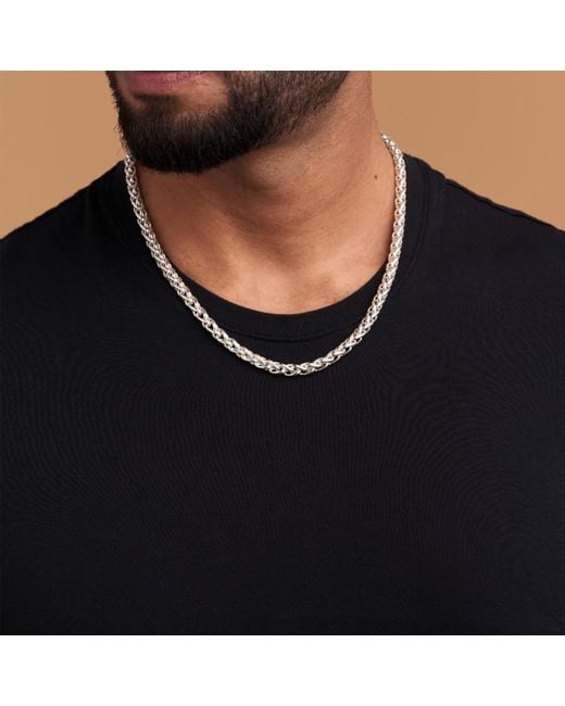 7879 Metallic Braided Curb Chain Necklace