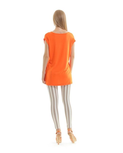 Conquista Orange Oversize Print Tee