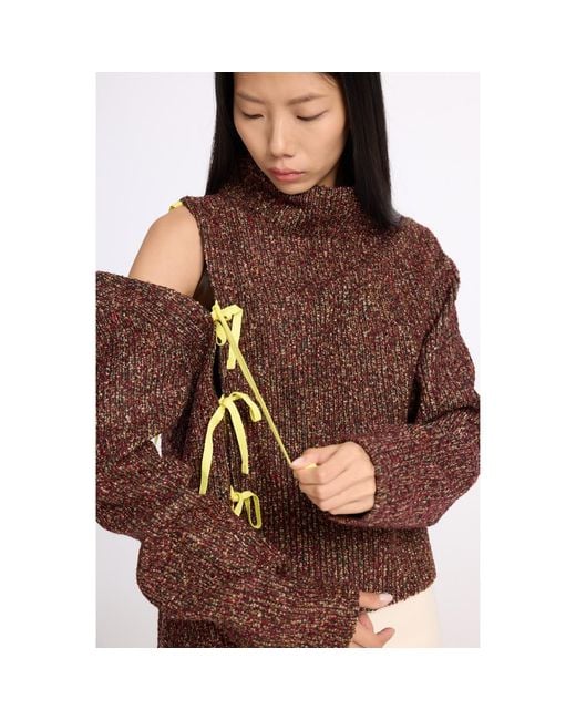 Mirimalist Brown Ruby Cozy Knit Top