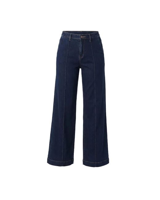 Adrift Clothing Blue Adrift Denim Wide Leg Jeans