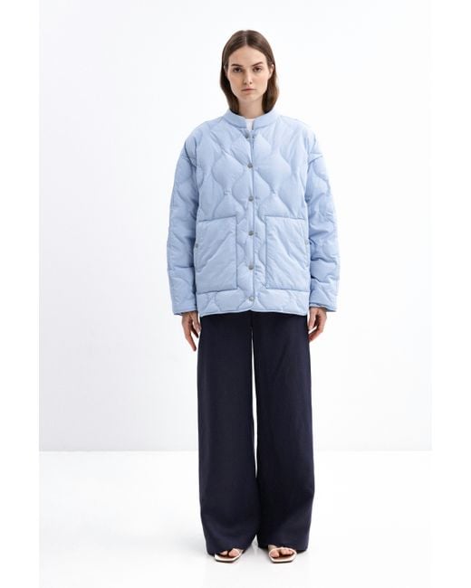 InAvati Blue Oversized Sky Down Jacket