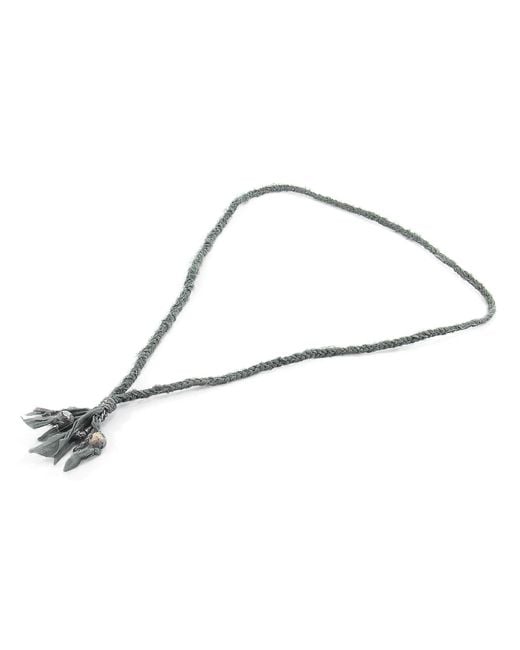 Anchor and Crew Metallic Jasper Marcus, Stone & Braided Cotton Voile Skinny Necklace X Wrap Bracelet for men