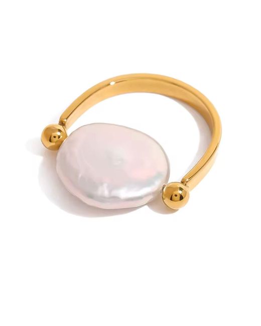 Olivia Le Pink Pearly U Ring