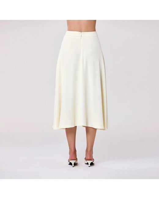 Smart and Joy Multicolor Neutrals Flared Midi Skirt