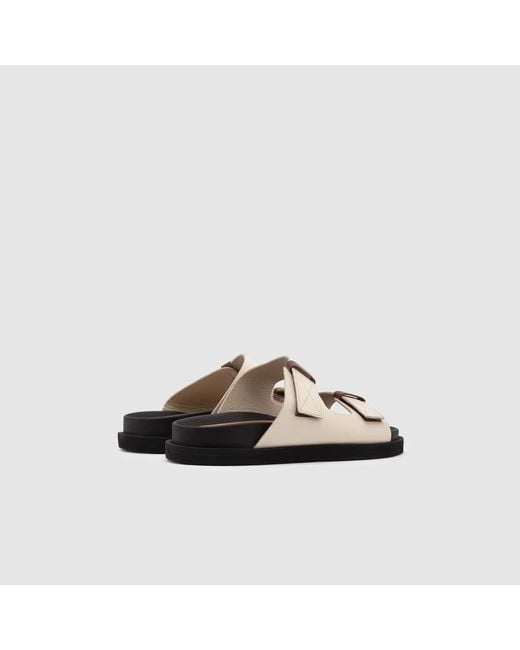 Ilvi Brown Neutrals Ettore Cream Leather Slipper for men