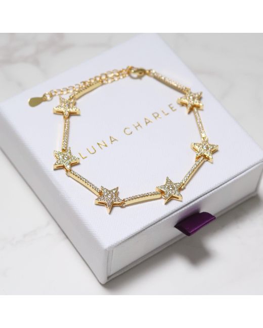Luna Charles Metallic Etta Sparkling Star Bracelet
