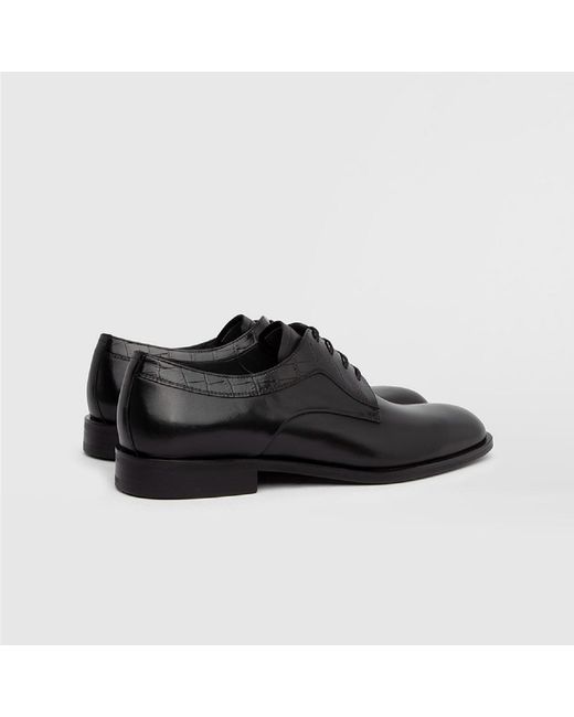 Ilvi Black Vitis Antique Leather Derby Shoe for men