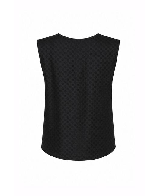 Exquise Black Stephanie Asymmetric Blouse