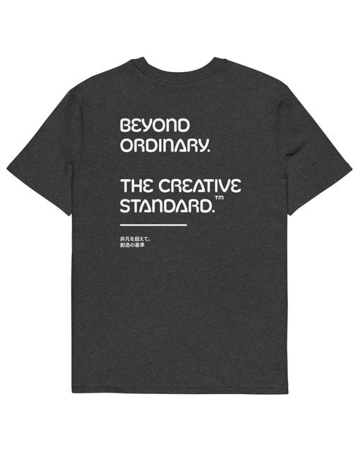 Anchor and Crew Black Heather Beyond Ordinary Creative Standard Organic Cotton T-Shirt