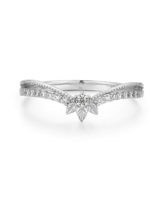 Azura Jewelry New York White Abloom Stacking Band Vermeil