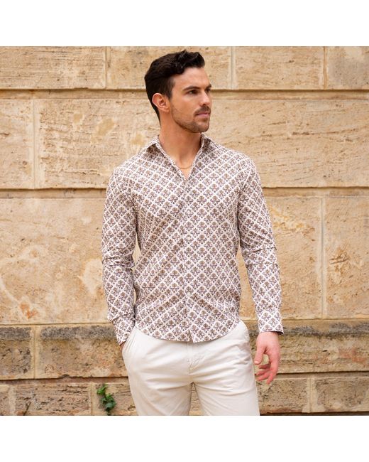 Maurice Saxe Pink Crest Shirt for men