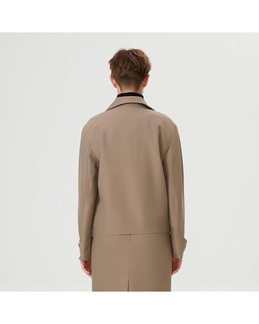 Smart and Joy Gray Buttoned Collar Short Jacket