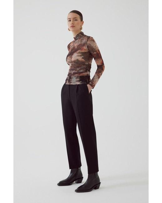 Exquise Brown Aldo Blouse Tulle Knit Blouse