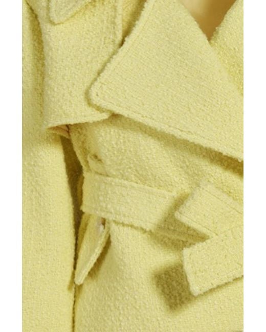 Hortons England Yellow Tweed Boucle Cropped Jacket