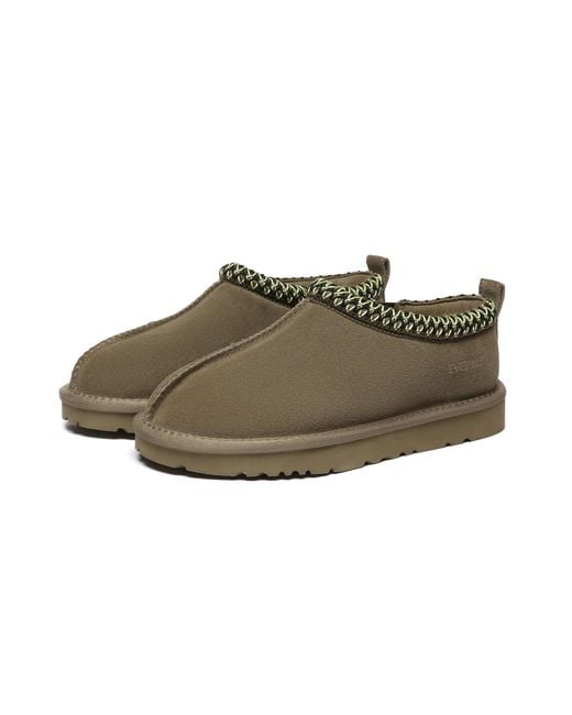 EverAu Australia Brown Wigeon Leather Slippers