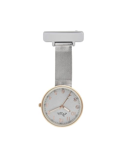 Bermuda Watch Company White Annie Apple Empress Interchangeable Rose, Mesh Wrist To Nurse Watch Ladies
