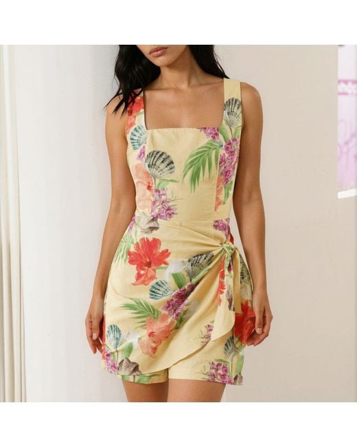 Yumi Kim Green Raye Linen Romper