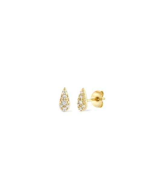 Dinny Hall Metallic Pear Drop Pave Lab-Grown Diamond Studs