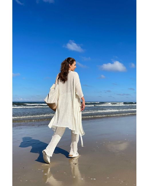 SALANIDA Sole Wrap Dress White