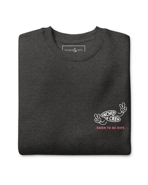 Anchor and Crew Gray Heather Ripe Avocado Dial-A-Local Organic Cotton Sweatshirt for men
